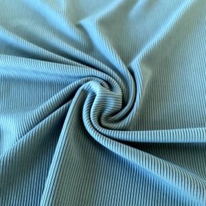 2×2 FDY Rib Knit Polyester With Spandex Fabric With FDY Yarn For Summer插图
