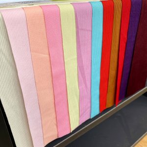 2×2 FDY Rib Knit Polyester With Spandex Fabric With FDY Yarn For Summer插图3