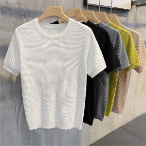 Jacquard Design Cool Cotton Knit Fabric Fresh Wholesale For Clothing插图3