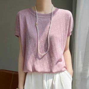 Jacquard Design Cool Cotton Knit Fabric Fresh Wholesale For Clothing插图6