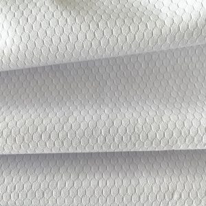 Knitted 100% Polyester Sportswear Fabric Football Honeycomb Design插图