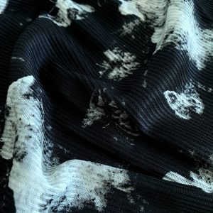 Polyester Spandex 2×2 Rib Print Knit Fabric For Tshirts Clothing插图1