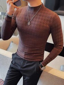 Diamond Lattice Jacquard Knit Fabric Supplier For Fashion Clothing插图5