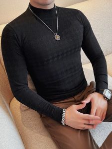 Diamond Lattice Jacquard Knit Fabric Supplier For Fashion Clothing插图7