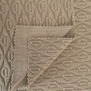 Jacquard Letters Interweave Design Cool Cotton Knitted Fabric Fresh Garment Wholesale插图1