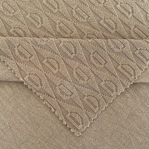 Jacquard Letters Interweave Design Cool Cotton Knitted Fabric Fresh Garment Wholesale插图3