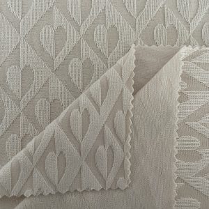 Jacquard Heart Shape Design Cool Cotton Knitted Fabric Fresh Clothing Wholesale插图3