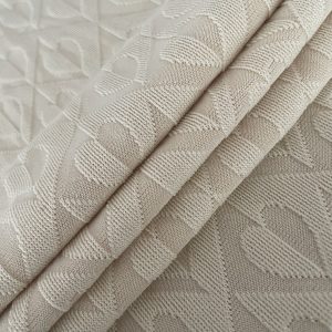 Jacquard Heart Shape Design Cool Cotton Knitted Fabric Fresh Clothing Wholesale插图