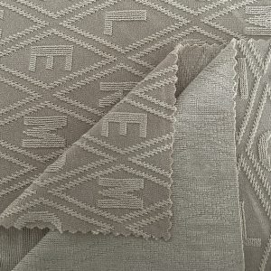 Jacquard Letter Design Cool Cotton Knitted Fabric Fresh Clothing Wholesale插图2